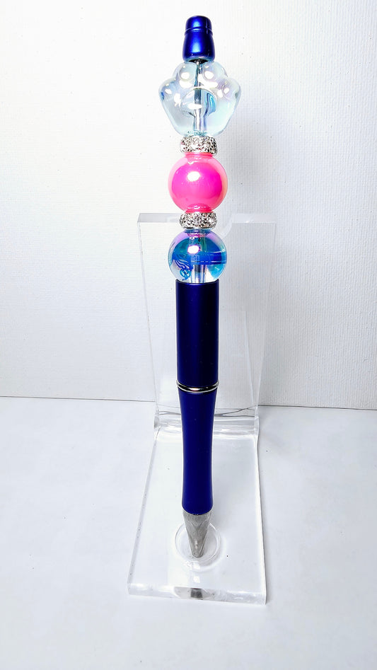 Beaded Glam Pens | Royal Blue | Cat Paw