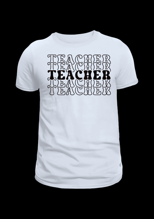 Stacked Teacher | Digital File | SVG