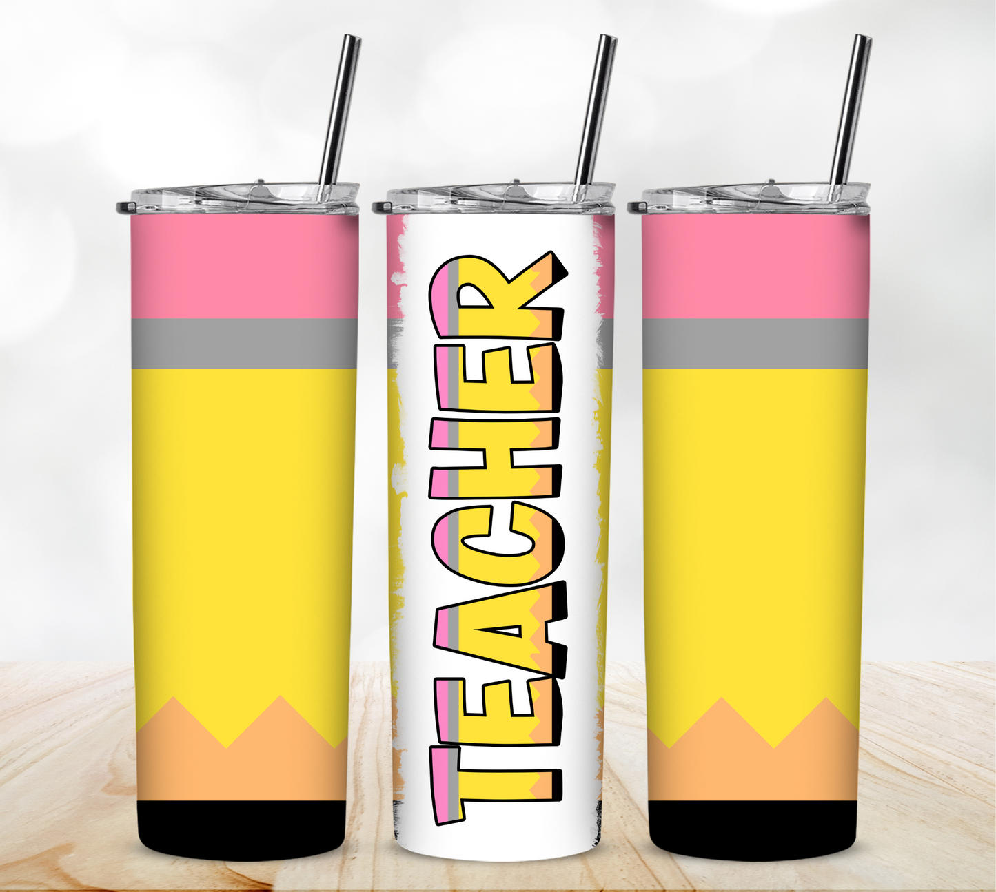 Teacher Pencil | 20 oz. Skinny Stainless Steel Tumbler