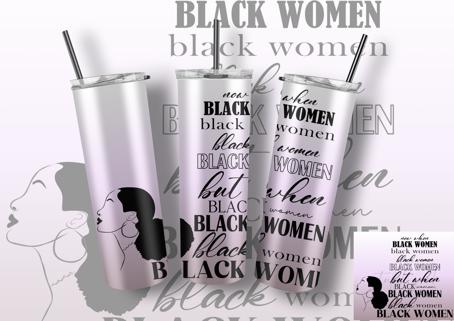 When Black Women-Purple | 20 oz. Stainless Steel Tumbler