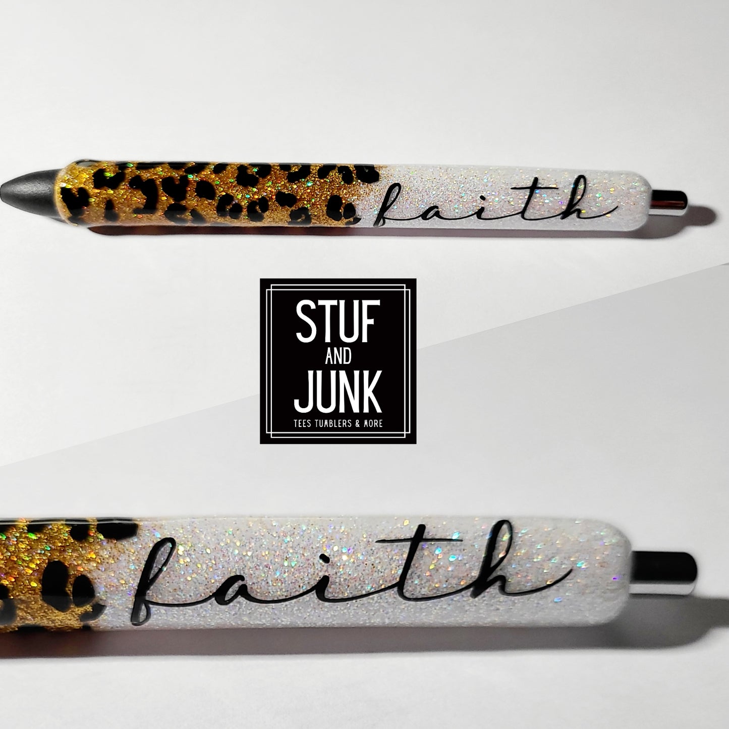 Leopard Faith Glitter Pen | Gel