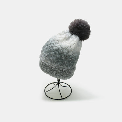 Gradient Knit Hat with Pompom | Curated