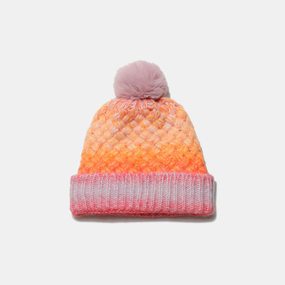 Gradient Knit Hat with Pompom | Curated