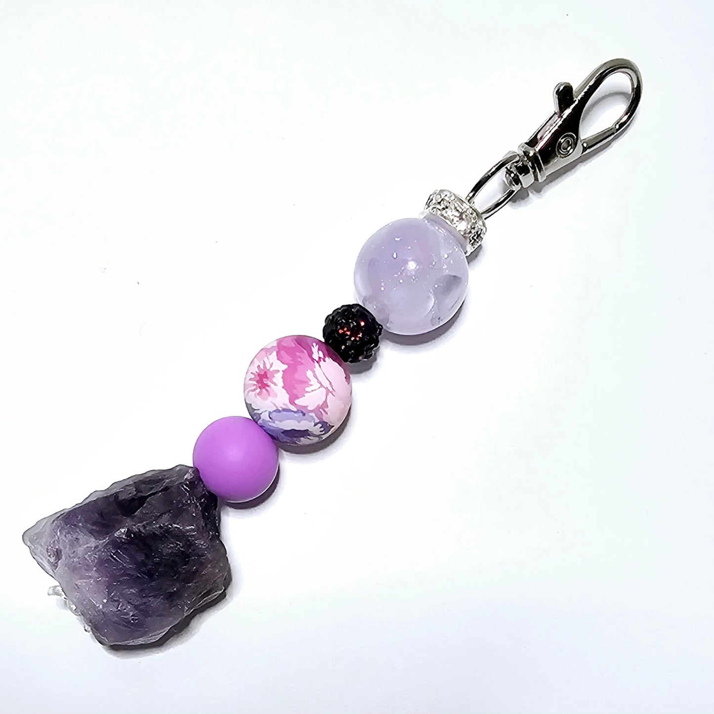 Glam Keychain | Floral Amethyst