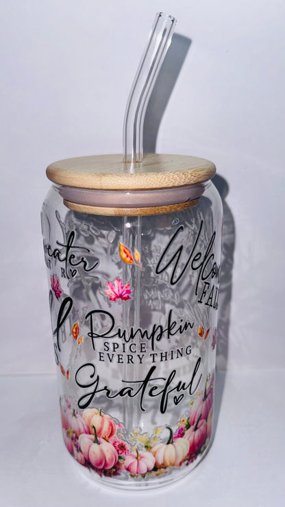 Fall Vibes | 16 oz. Drinking Glass