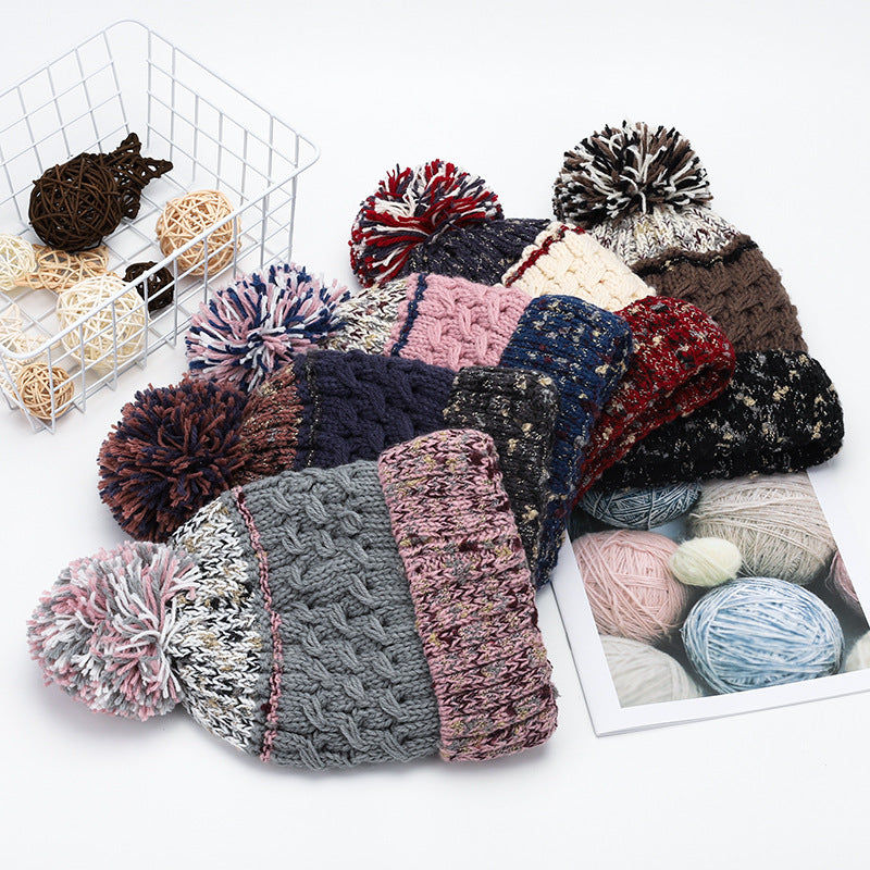 Contrast Thermal Hat with Pompom | Curated