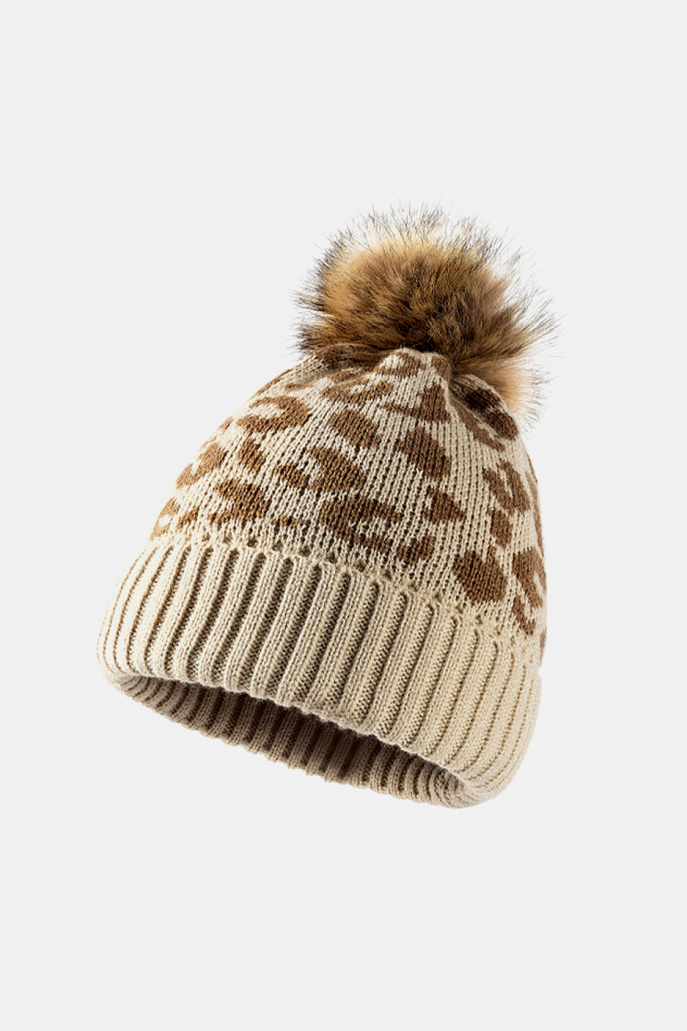 Leopard Pom-Pom Cuffed Beanie | Curated