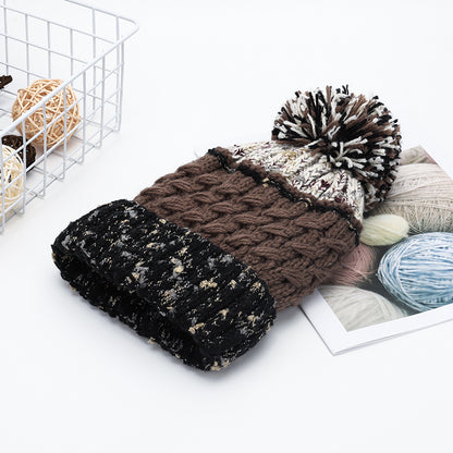 Contrast Thermal Hat with Pompom | Curated