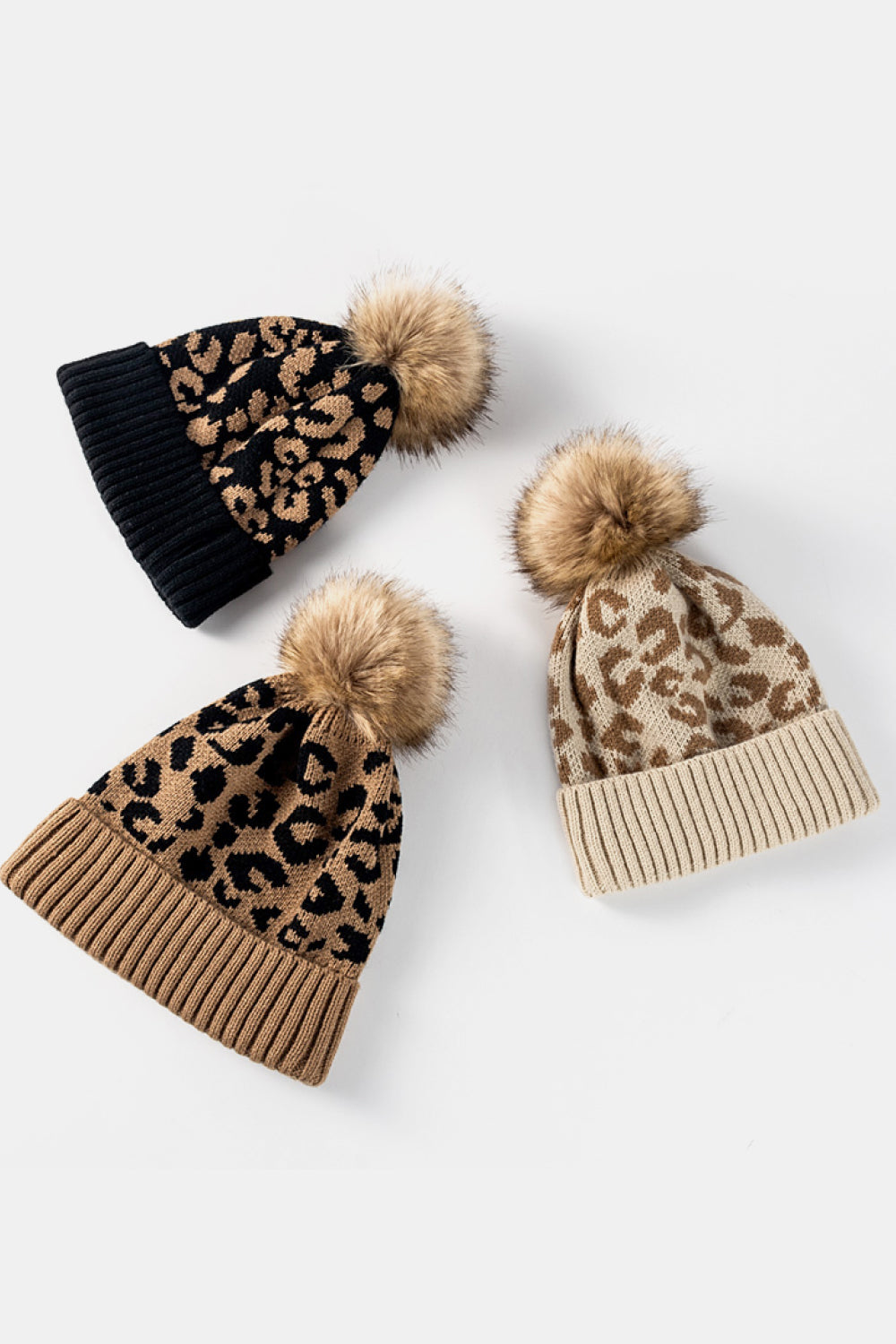 Leopard Pom-Pom Cuffed Beanie | Curated