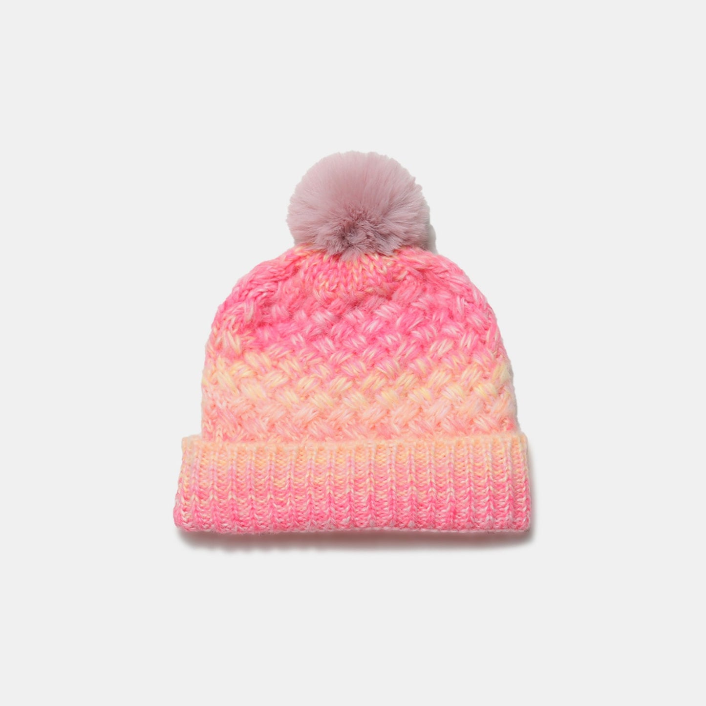 Gradient Knit Hat with Pompom | Curated