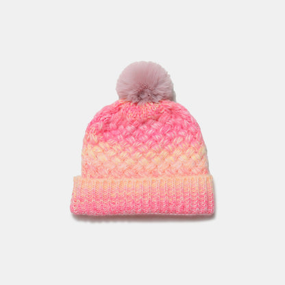 Gradient Knit Hat with Pompom | Curated