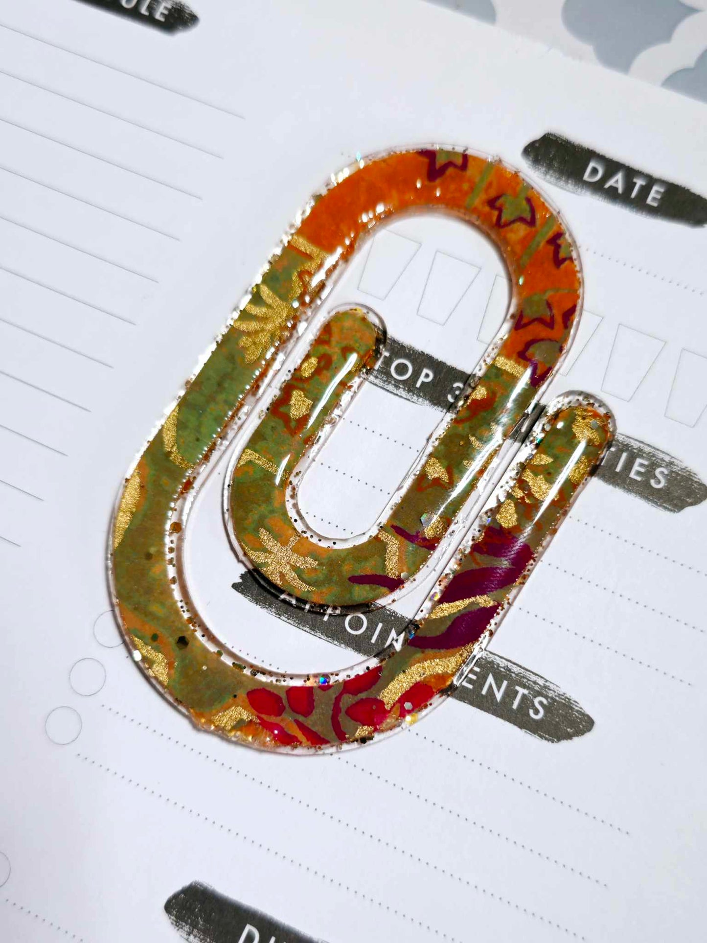 Jumbo Paper Clip Bookmark | Orange Blossom