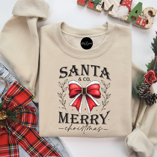Santa & Co. Coquette Bow Sweatshirt