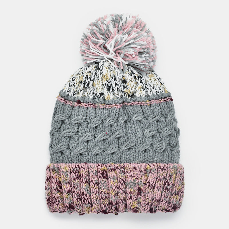 Contrast Thermal Hat with Pompom | Curated