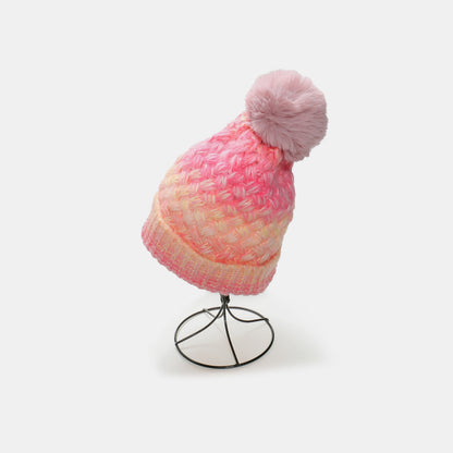 Gradient Knit Hat with Pompom | Curated