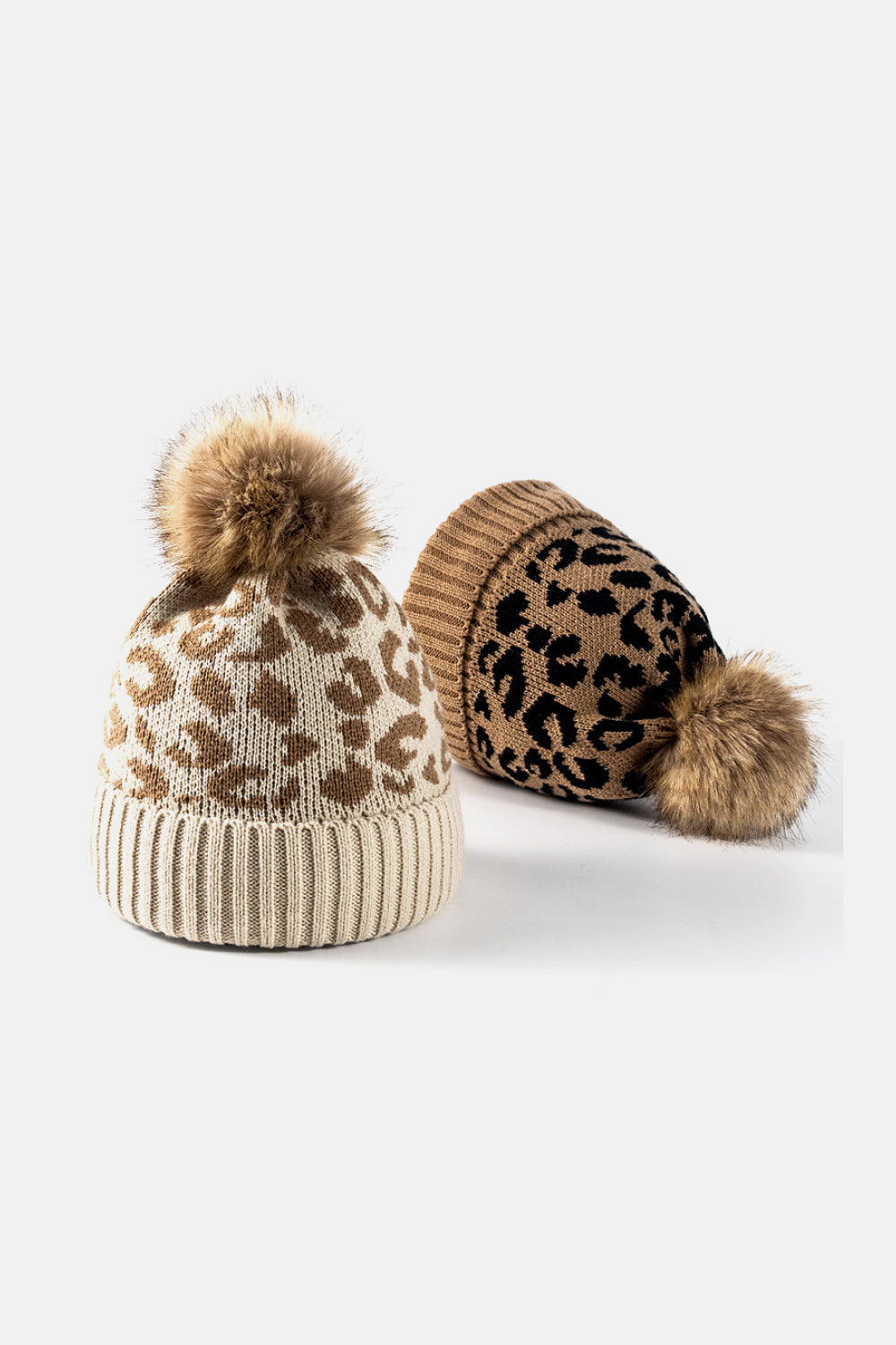 Leopard Pom-Pom Cuffed Beanie | Curated