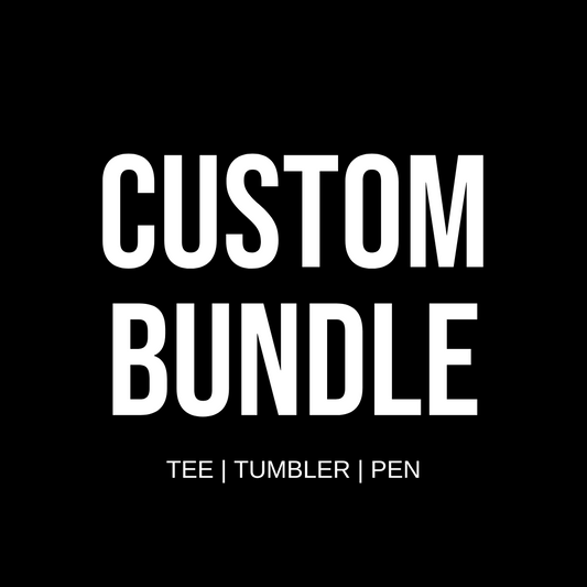 Custom Bundle | T-shirt | Stainless Steel Tumbler | Resin Gel Pen