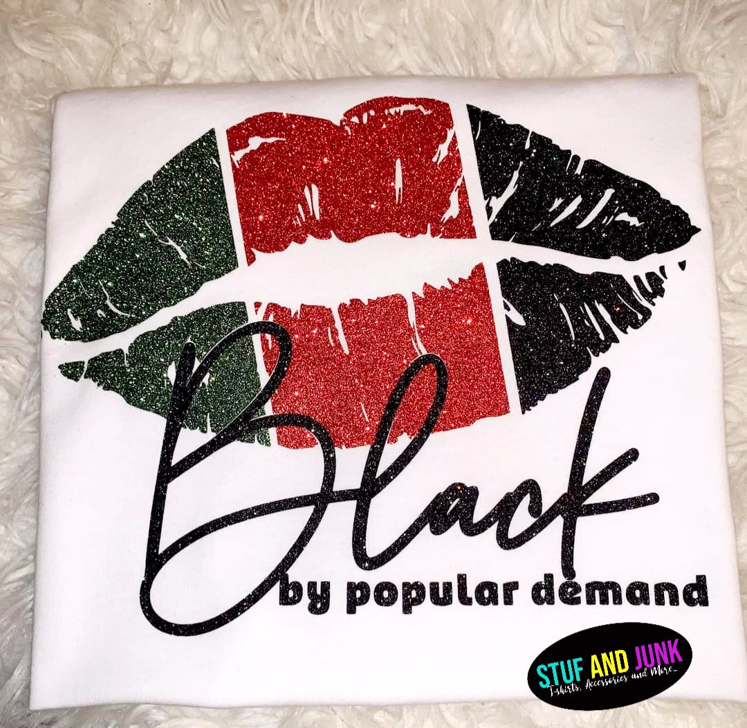 Custom Adult HTV T-Shirt: Up to 3 Vinyl Colors with Optional Glitter