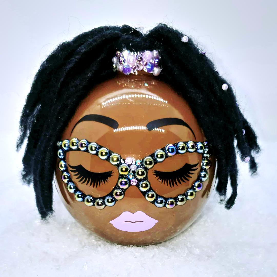 Nia Symone Loc Girl Pearl Ornament | 4 in.
