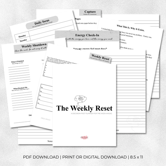 The Weekly Reset | A Decision-Making Planner (Digital Download)