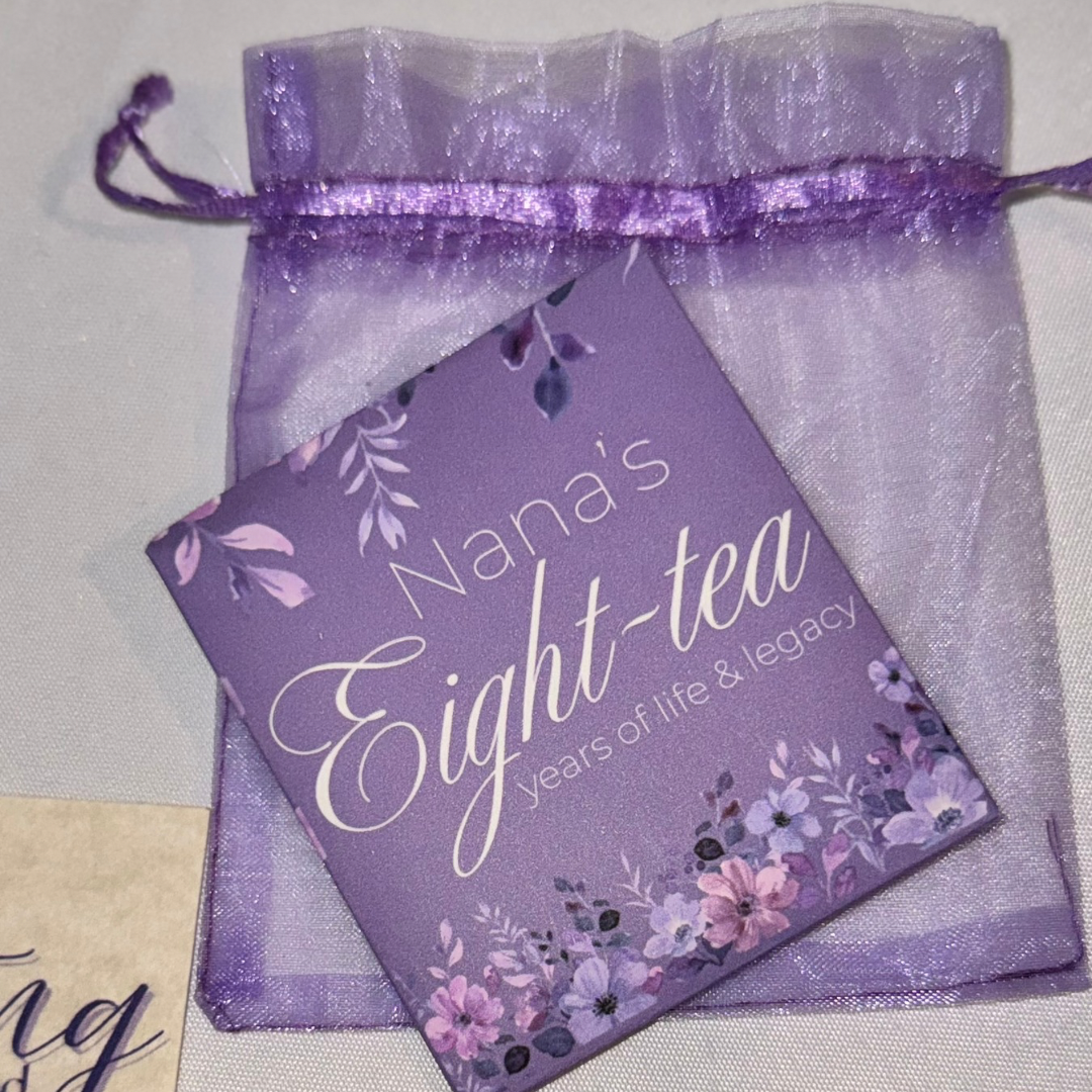 Custom Tea Bag Sleeves – Elegant Party Favors