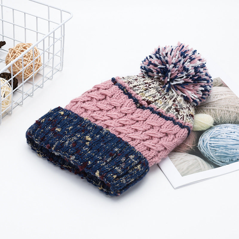 Contrast Thermal Hat with Pompom | Curated