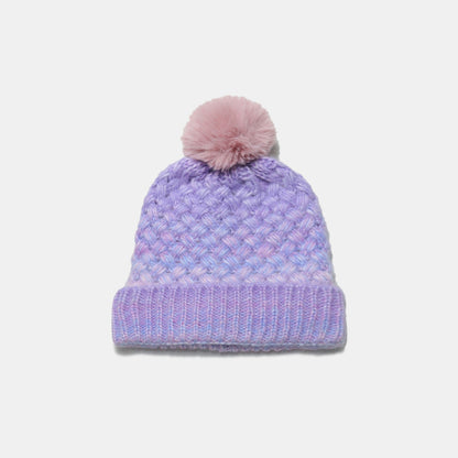 Gradient Knit Hat with Pompom | Curated