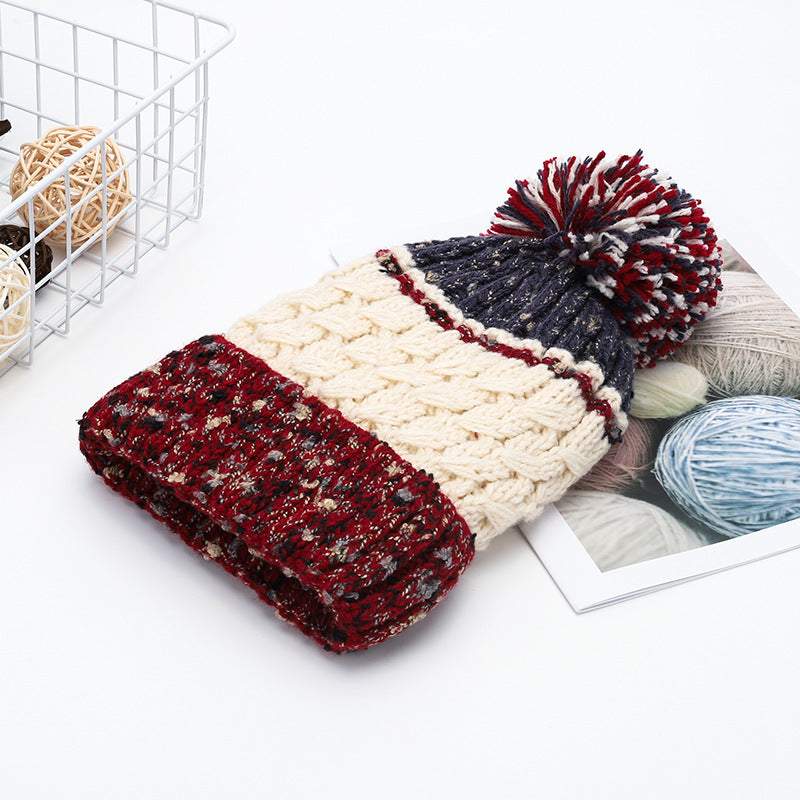 Contrast Thermal Hat with Pompom | Curated