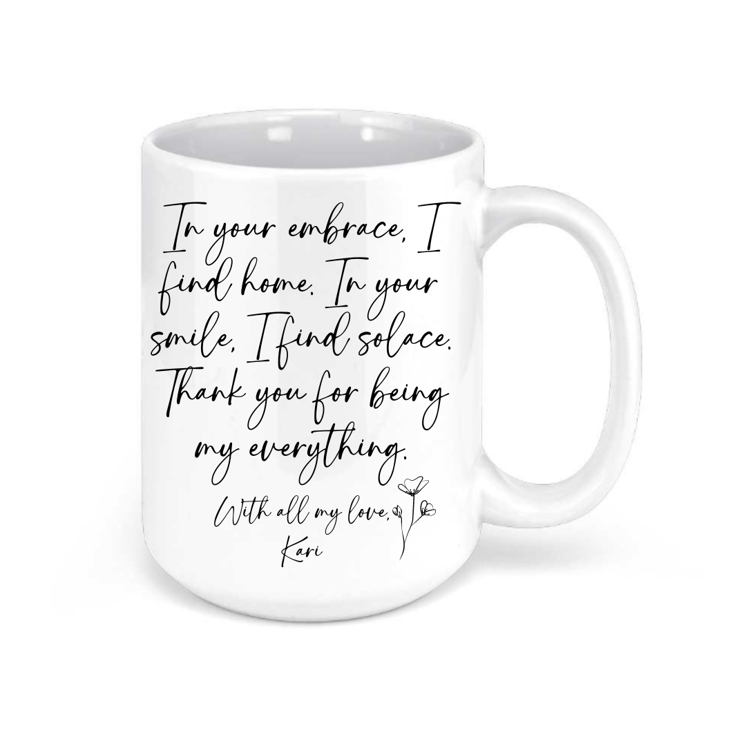 Heartfelt Mom Love Coffee Mug - 15 oz. Ceramic Cup