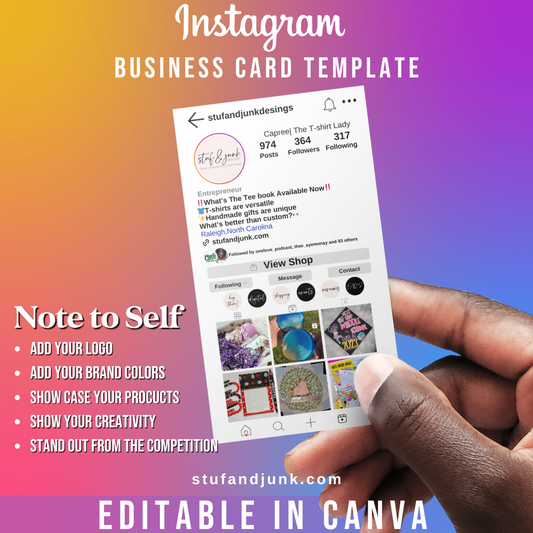 Instagram Business Card Template
