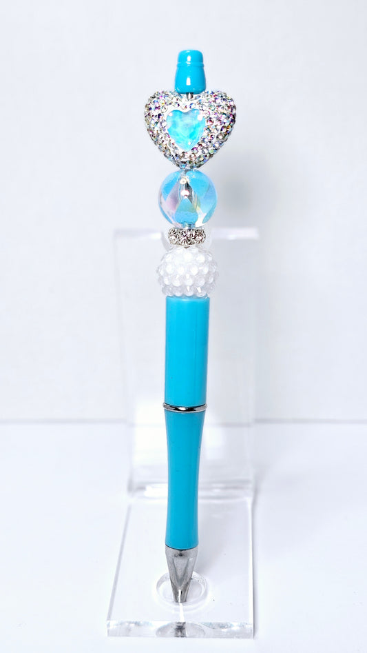 Beaded Glam Pens | Light Blue