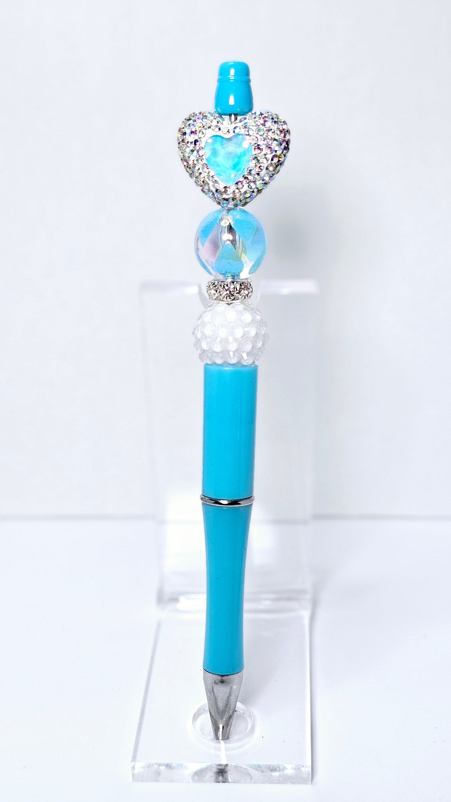 Beaded Glam Pens | Light Blue