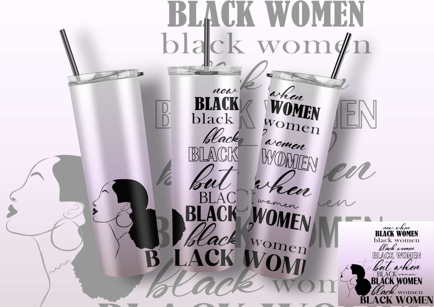 When Black Women-Purple | Stainless Steel | 20 oz.