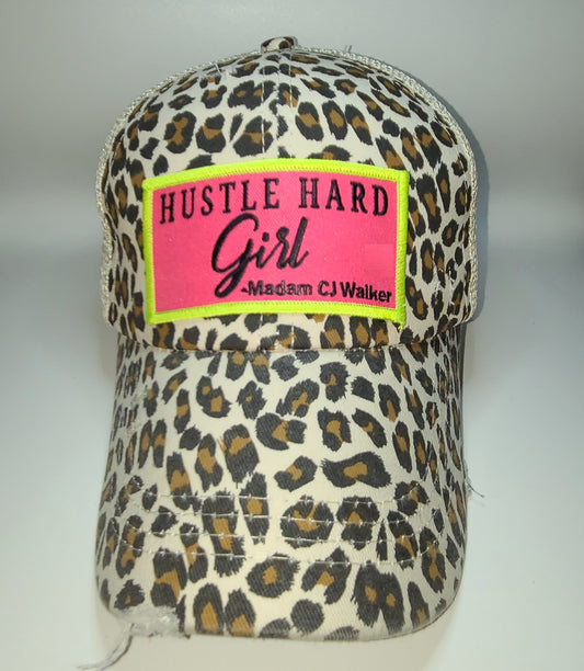 Hustle Girl  | Criss Cross Trucker Hat | Women's Trucker Hat