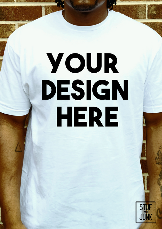 White Gildan T-shirt Mockup | Gildan T-Shirt Mockup | Gildan Softstyle T-shirt Mockup | African American Male Model